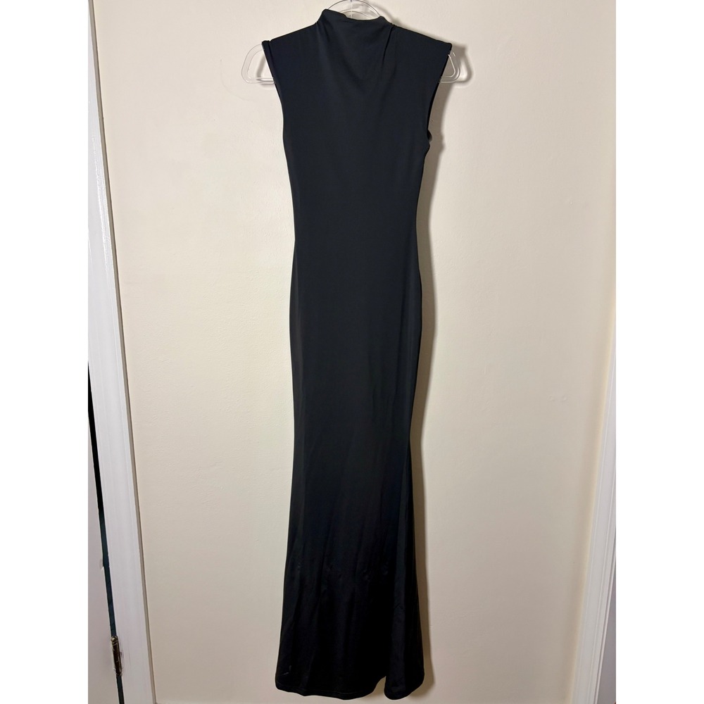 LEAU Women Black High Neck Sleeveless Maxi Gown Formal Dress XS NWT